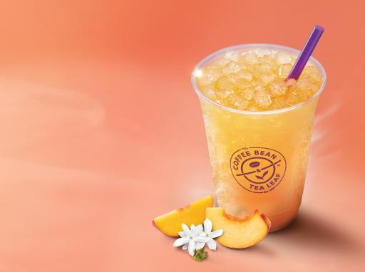 A cup of Peach Jasmine Cold Brew Tea